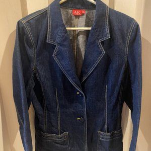 Ann Klein Denim Jean Blazer , Size 8